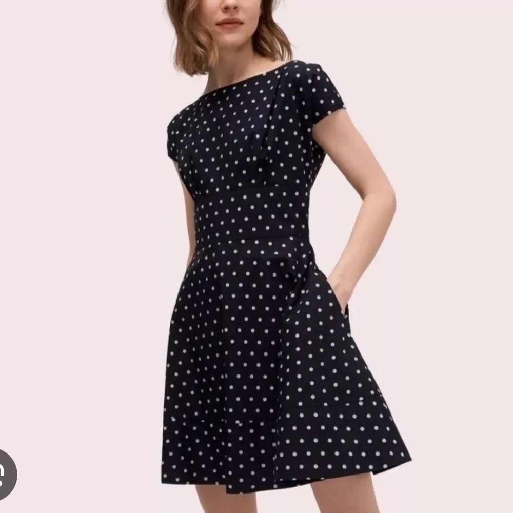 Kate Spade Fiorella Polka Dot Mini Dress